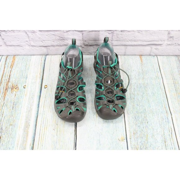 Keen Whisper  Gray Waterproof Adjustable Bungee Cord Sport Sandals Size 10 - Picture 5 of 9